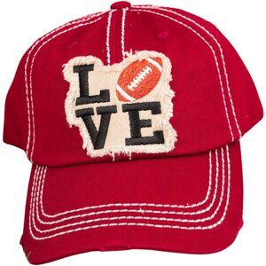 KBETHOS Love Football Red Baseball Cap Hat NWT